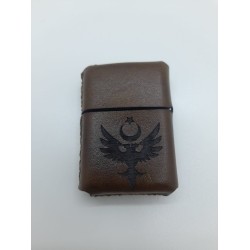 Deri Çakmak Kılıfı - Çift Başlı Kartal